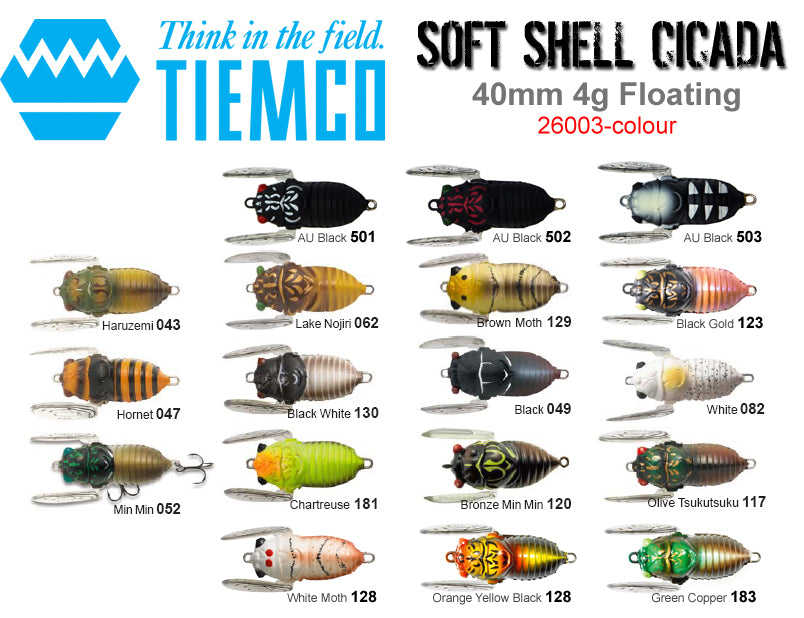 Tiemco Soft Shell Cicada Surface Lure