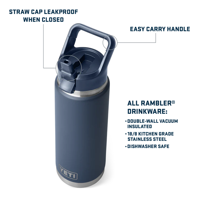 Yeti Rambler 26oz 768ml C Straw Bottle