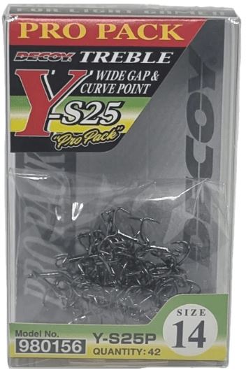 Decoy Treble Y-S25 Treble Hook Pro Pack - 40pk