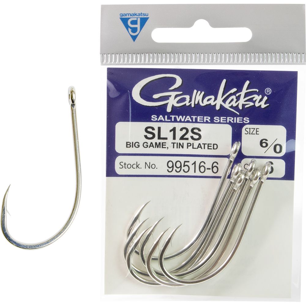 Gamakatsu SL 12S Big Game Tin Plated Hooks