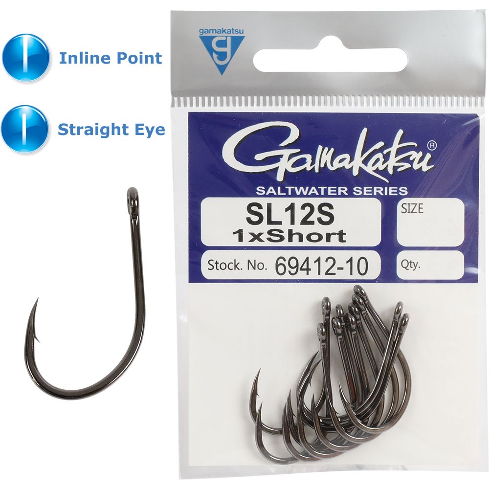 Gamakatsu SL 12S Big Game Tin Plated Hooks