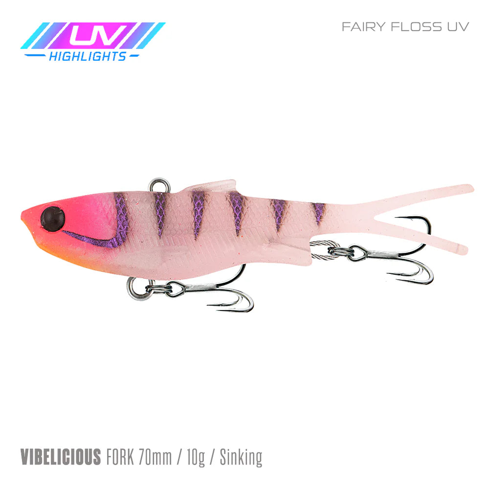 Samaki Vibelicious Fork Tail 70mm 10g Soft Vibe Lure