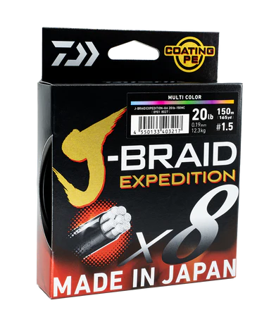 Daiwa J Braid Expedition X8 Braided Fishing Line Multi Colour 300m