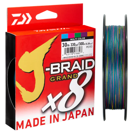 Daiwa J Braid Grand Braided Fishing Line Multi Colour 300m