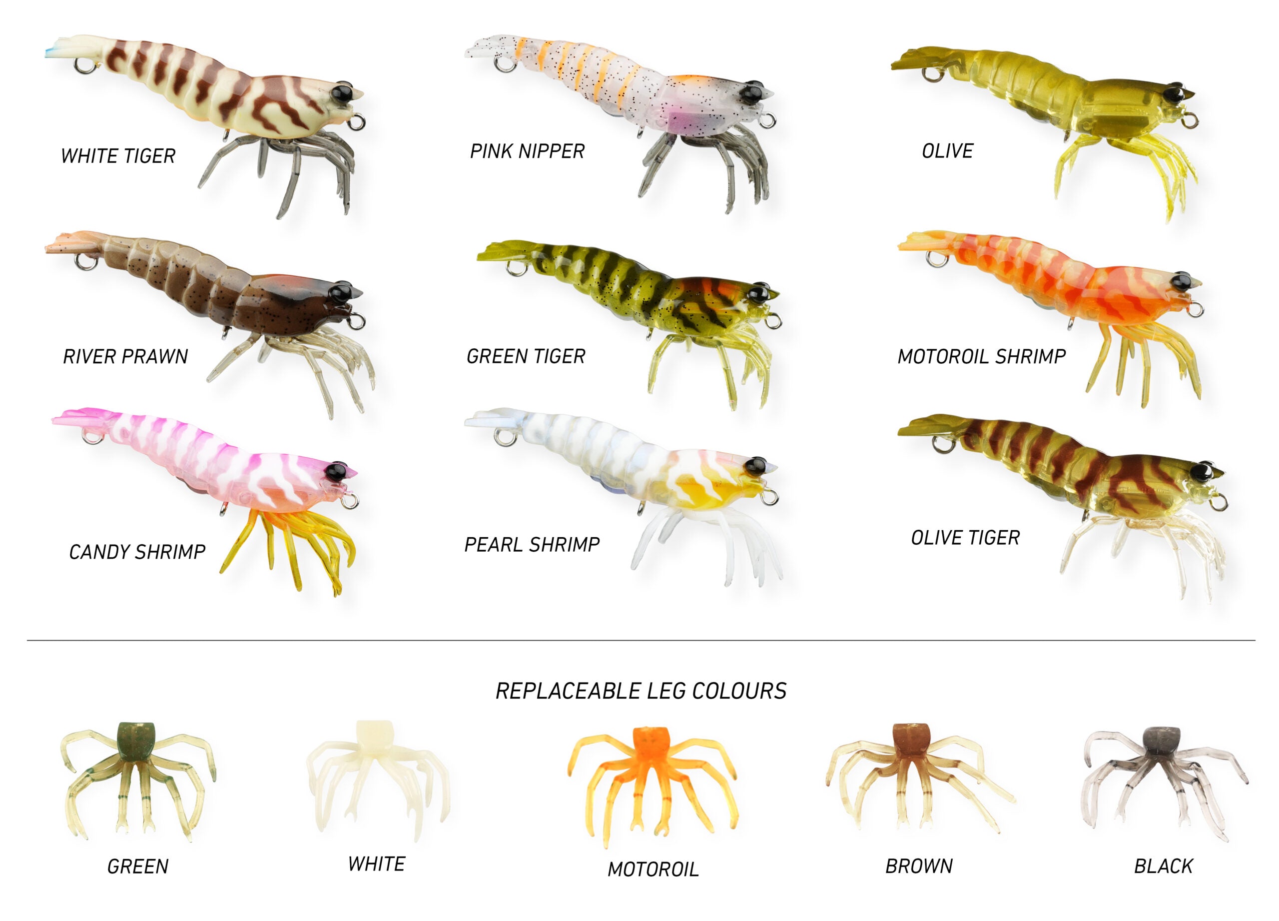 Color Grading Prawns Prolure Hybrid Shrimp 58mm Lure – ZEUS TACKLE