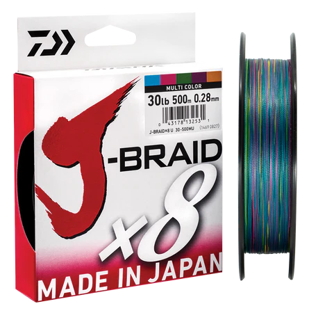 Daiwa J-Braid X8 Multi Colour