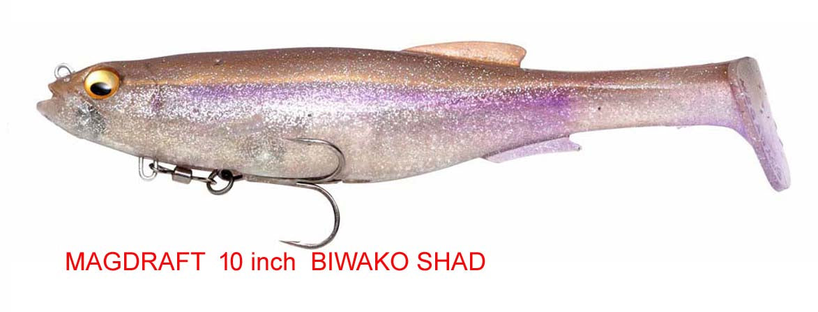 Megabass Magdraft 10in Rigged Soft Plastic Lure