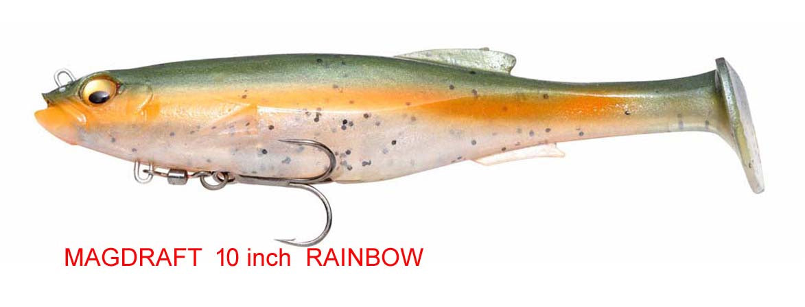 Megabass Magdraft 10in Rigged Soft Plastic Lure