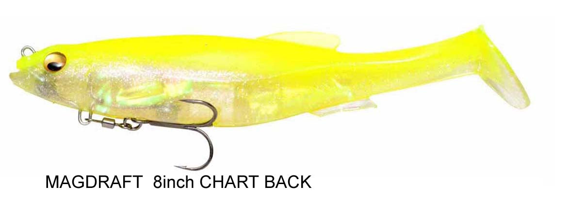 Megabass Magdraft 8in Rigged Soft Plastic Lure