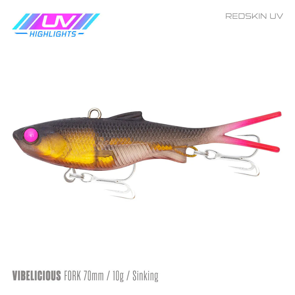 Samaki Vibelicious Fork Tail 70mm 10g Soft Vibe Lure