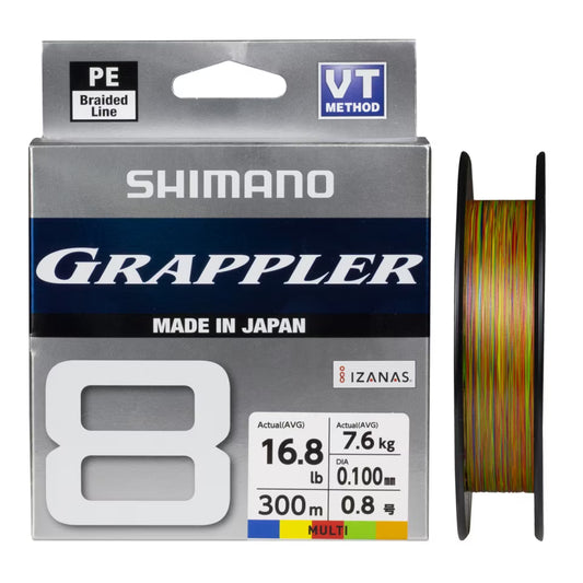 Shimano Grappler 8 Pe Braided Multi Coloured Fishing Line